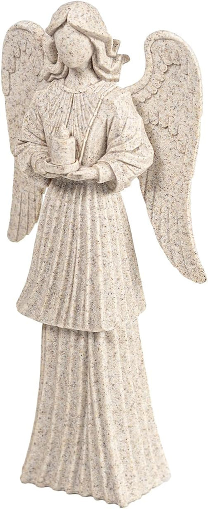 Outdoor Resin Angel Statue, Garden Decor Figurine, 9.06 Inches Tall Angel Garden Sculpture and Statuary, Angel Statue commemorating Spiritual Gifts