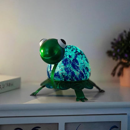 Metal Garden Statue Turtle Outdoor Decor,Luminous Turtle Statues Lawn Ornament Yard Decorations for Patio,Balcony,Yard,Lawn,Perfect Gardens Gift