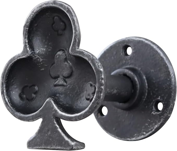 Cast Iron Outdoor Wall Hook for Garden and Patio, Antique-Style Clubs Accent Hook for Outdoor Wall Spaces (Antique Black)