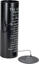 The Lord's Prayer Our Father Who Art in Heaven Black 35 inch Metal Wind Chime
