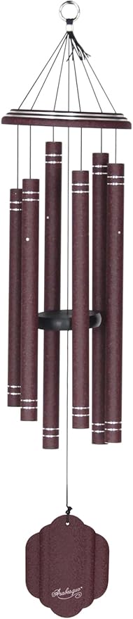 Arabesque by Wind River - 36 inch Garnet Wind Chime for Patio, Backyard, Garden, and Outdoor décor (Aluminum Chime) Made in The USA