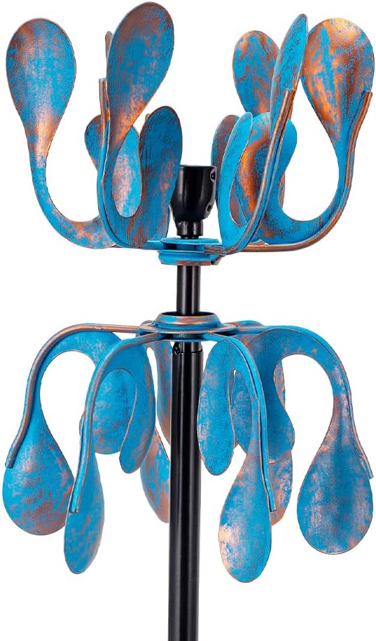 Wind Spinners Outdoor Metal Wind Spinner with Stakes,360 Degrees Rotating Kinetic Wind Sculptures & Spinners for Garden Lawn Backyard Patio Decor