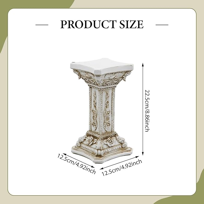 Roman Pillar Statue Sculpture Garden Pedestal Decorative Roman Column Statue Figurine for Party Indoor Outdoor Decoration