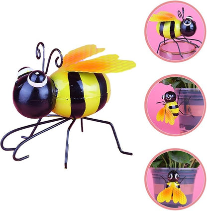 Alasum Weather-Resistant Metal Sculpture Outdoor Decor Yellow Iron Art Wall Hanging for Garden Lawn Fence Rustic Farmhouse Style UV Resistant Decorative Ornament for Home Patio