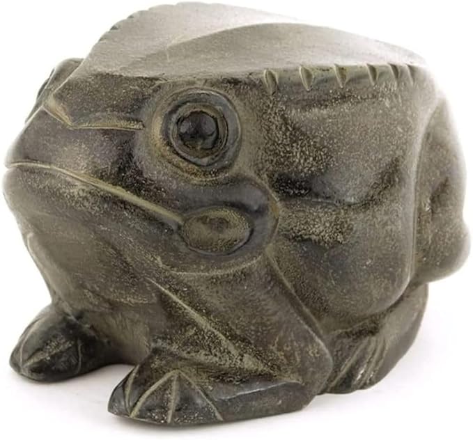 FRG-01 Aluminum Metal Garden Statue Frog Folk-Art Style Sculpture with Dark Bronze Finish Decorative Outdoor Yard Decor Unique Frog Statue for Garden and Landscaping