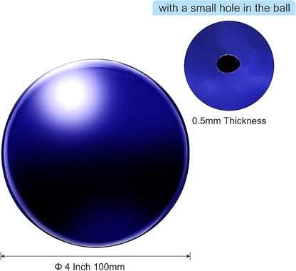 uxcell Gazing Ball 4 Inch 100mm Reflective Sphere Polished Hollow Ball, Stainless Steel Gazing Globe Mirror Ball for Home Garden Outdoor Decoration, Deep Blue