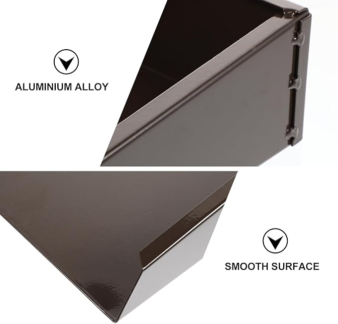 Yardwe Aluminum Water Dustpan Drainage System 11.8 X 7.9 X 2.6 Inch Gutter Downspout Splash Block Rainwater Diverter for Outdoor Home Use