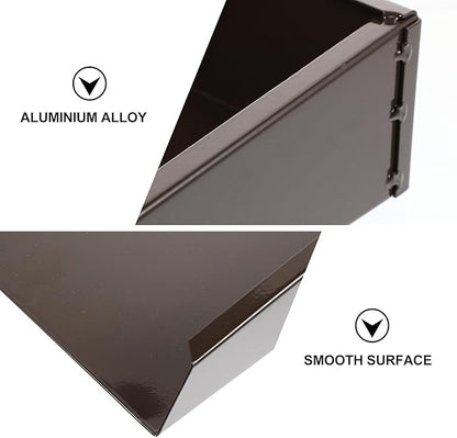 Yardwe Aluminum Water Dustpan Drainage System 11.8 X 7.9 X 2.6 Inch Gutter Downspout Splash Block Rainwater Diverter for Outdoor Home Use