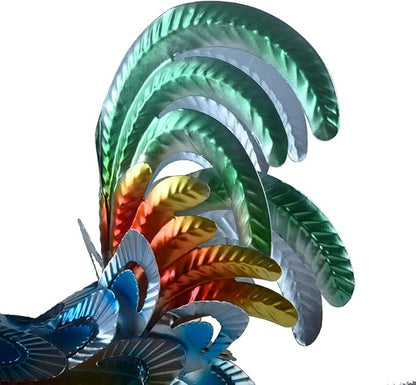 Metal Rooster Statue Garden Chicken Sculpture Decoration Metal Yard Art for Yard Outdoor Indoor Decoration (#H)