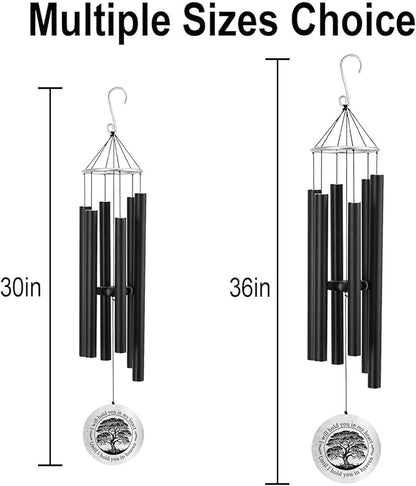 ASTARIN Personalized 30" Bereavement Wind Chimes for Outside, Memorial Gift in Remembrance of a Loved One, Sympathy Gift for Loss of Mother Father Husband, Garden Patio Decor