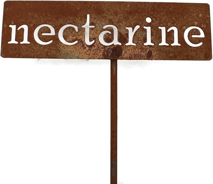 Classic Metal Garden Markers 19 Inches Tall (nectarine, Naturally Rusted)