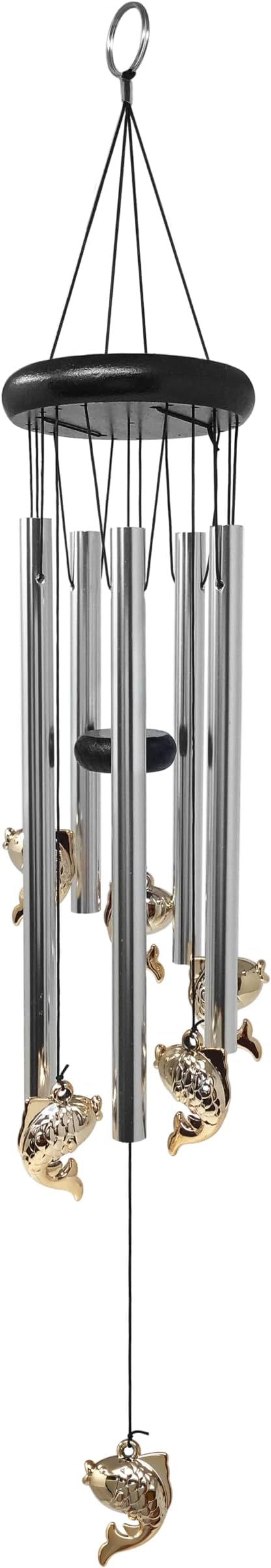 Fish Windchime - Soothing Wind Chimes for Porch or Garden Décor - Ideal Gift for Cabin at The Lake or Beach - 26" L