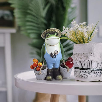 SisBroo Frog Garden Decor, Frogs Garden Statue for Yard, Garden, Indoor Outdoor Decoration and Housewarming Gift
