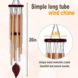 Wind Chimes for Outside Windchimes Outdoors Clearance Outdoor Wind Chimes Zen Garden House Decor Outdoors Garden Decor Sympathy Souvenir for Loss of Loved One (Rose Gold)