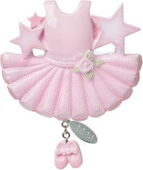 2026 Pink Ballet Ornament, Ballerina Christmas Ornament, Dance Gifts for Girls or Women, Ballet Gifts, w/Tulle Skirt & Glitter Ballet Slippers, Can be Personalized at Home, Comes in a Gift Box