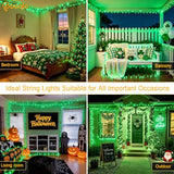 Pooqla 200 LED Green Halloween String Lights - 66 ft