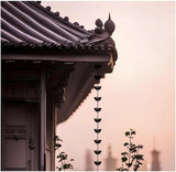 Copper Old Rain Chain for Gutters, Roof Rain Collector/Diverter, Metal Chain Type for Villa Temples(Style 1,1m/3ft)