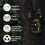 Miniature Fairy Garden Decoration - Outdoor Statues, Gnomes, Fairy Garden Accessories Kit, Art Yard Tree Face Decoration, Glow in The Dark