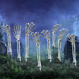 AISENO 8PC Realistic Skeleton Arm Stakes Halloween Decorations for Lawn Stakes Garden Groundbreaker Halloween Skeleton Decoration