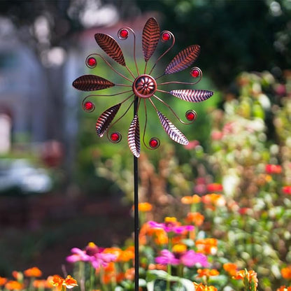 DREAMSOUL 10.6 Inch Small Wind Spinners Outdoor, Single Blade Wind Spinner Metal Pinwheels for Garden Lawn Decor