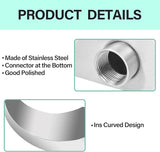 Stainless Steel 304 Pool Fountain Silver Color for Ground Pools Garden Outdoor Waterfalls Sheer Descent Pond Water Feature-15.7" Height