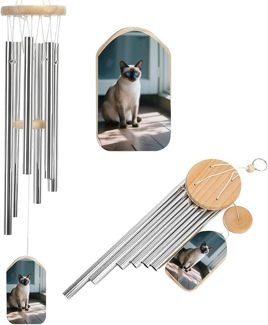 Wind Chimes for Outside Metal Wind Chimes Cat by The Window Garden Backyard and Patio Decoration