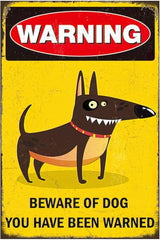 Funny Dark Humor Beware Warning Sign, No Soliciting Wall Decor, Beware of Dog, Yard Garden Plaque Outdoor for Home Fence 8 X 12 Inches
