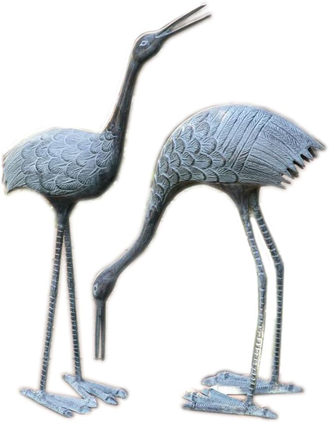 SPI Home BS3139 Stately Garden Cranes, Sculpture Set of 2
