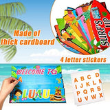 Jetec 20 Pieces Luau Party Welcome Sign, Tropical Hawaiian Summer Themed Party Decorations Hawaiian Welcome Sign Front Door with 4 Sheet Stickers