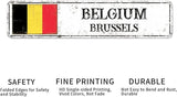Personalized Belgium Street Sign Belgium Flag Metal Sign Capital City of Belgium Metal Tin Sign Road Wall Art Rustic Country City Indoor & Outdoor Decor for Home Man Cave Door Porch Garden 18x4in