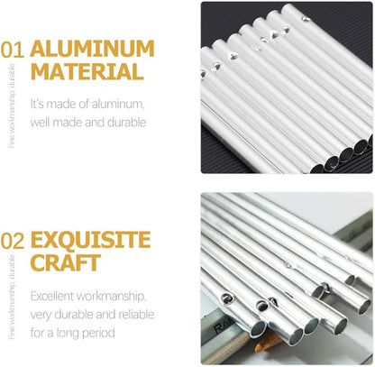 Happyyami 12pcs Wind Chime Tubes Parts Windchime String Metal Tubes Outdoor Hanging Wind Chime Aluminum Tube for Crafts DIY Wind Chimes Supplies