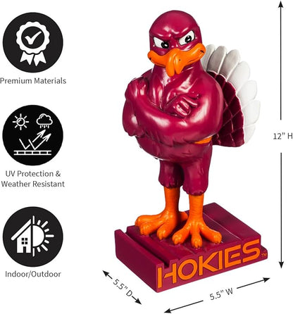 Team Sports America NCAA Virginia Tech Fun Colorful Mascot Statue 12 Inches Tall