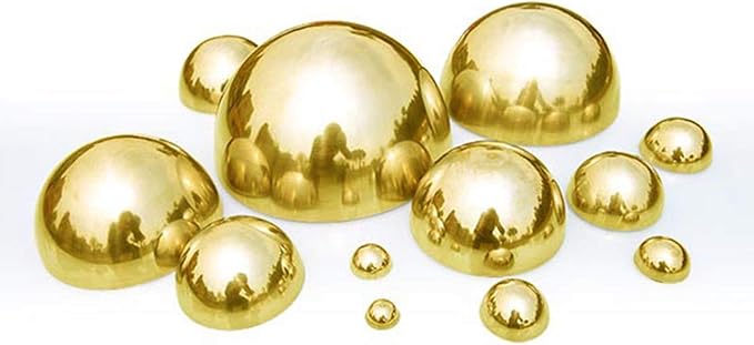 6pcs Hollow Hemisphere Ball Gazing Ball Half for Outdoor Decoration Shopping Mall Decor Wall Decorated (Gold)