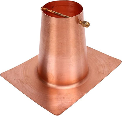 Jiawu Rain Chain Gutter Adapter, Copper Rain Chains for Gutters Easy Installation Pure Copper Construction, Chain Installation Adapter with Brass Fastener for Outdoor Gutters