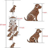 37" Dogs Wind Chimes for Garden,Home,Balcony,Yard,Outdoor Decor, Sympathy Wind Chimes, Dog Chimes, Dog Ornament, Wind Catcher, Blessing Wind Bell, for Mom,Grandma,Family,Women,Friend