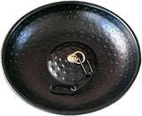 MYCENSE Hand Hammered Rain Chain Anchoring Basin, Sturdy Metal Decorative Downspout, Powder Coated Spill Bowl for Outdoor Garden Feature Display