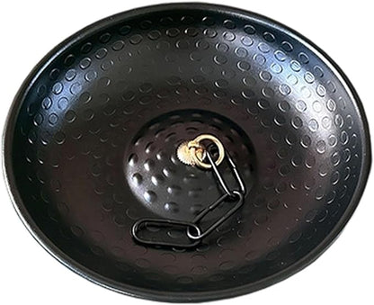 MYCENSE Hand Hammered Rain Chain Anchoring Basin, Sturdy Metal Decorative Downspout, Powder Coated Spill Bowl for Outdoor Garden Feature Display