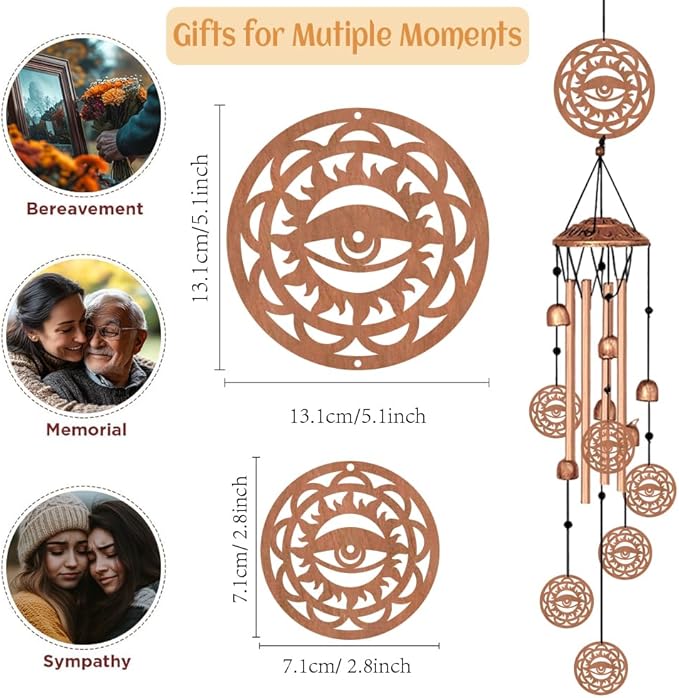 Wind Chimes Clearance for Outside Garden Wind Chime Outdoor for Women Men Metal Windchimes for Outdoors, Indoors, Patio, Garden, Yard, Home Decor