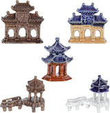 DOITOOL 5PCS Mini Pagoda Garden Statue, Miniature Japanese Style Bonsai Figurines Miniature Asian Decor Mini Zen Garden Accessories Micro Landscape Decoration Fish Tank Aquarium Ornament