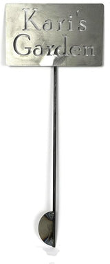 Classic Metal Garden Markers Clearance Items 20 to 33 Inches Tall (Raw Unfinished Steel, Kari's Garden)