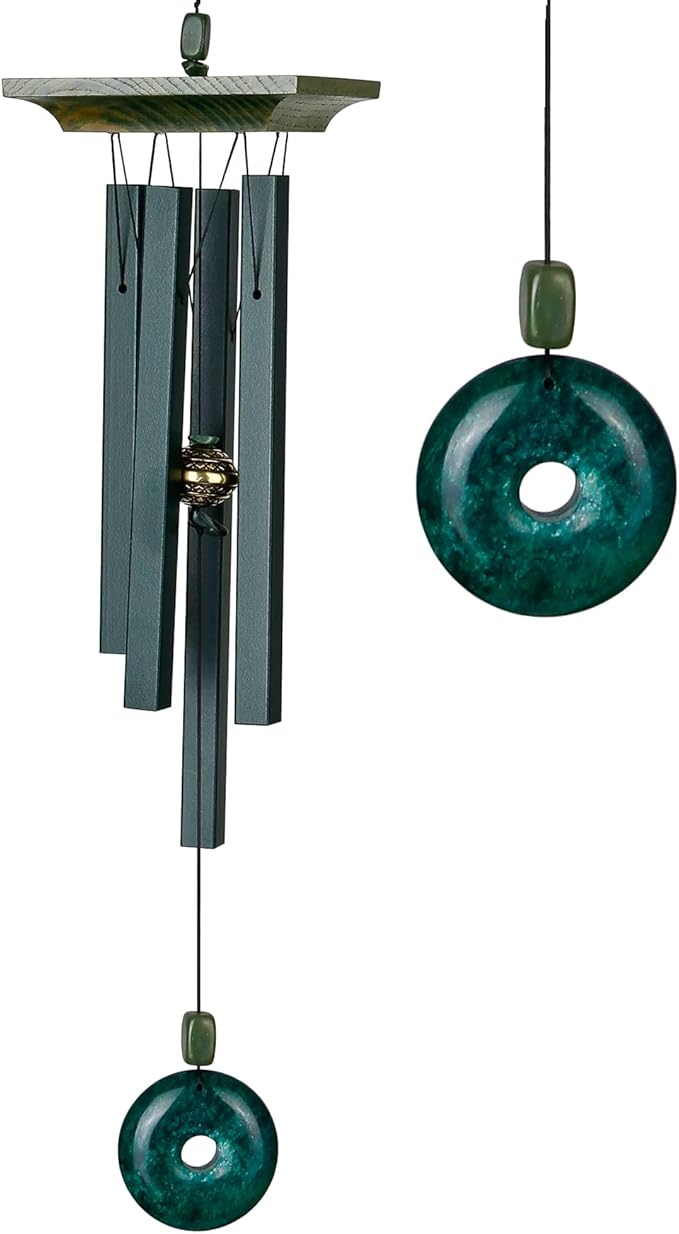 Woodstock Chimes Signature Collection, Woodstock Jade Chime, 22'' Decor Designs Wind Chimes for Outdoor, Patio, Home or Garden Décor (JC)