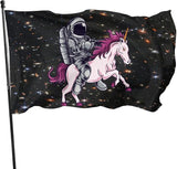 Astronaut Unicorn Flag 3x5 Ft Outdoor Indoor With Grommet Garden Yard Banner Decorative Sign
