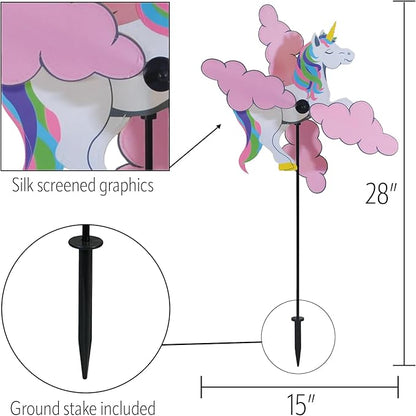 In the Breeze 2564 Unicorn Whirligig Wind Spinner for Your Yard or Garden
