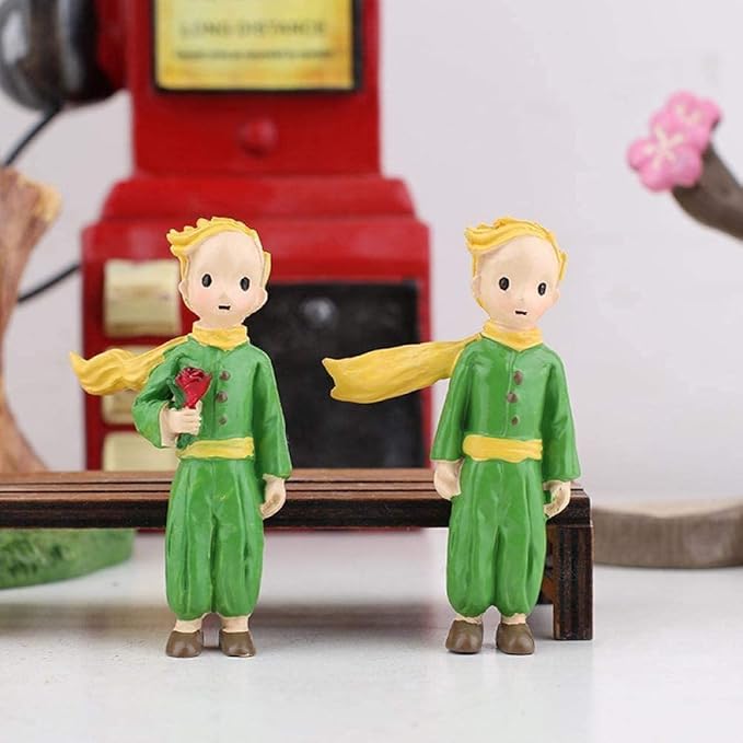 Garden Ornaments Decor Statue Outdoor,Abstract Unique Statue Sculpture Creative Statues and Sculptures Outdoor Decor for Garden,Miniature Cute Little Prince Fairy Garden Figurines Micro Land