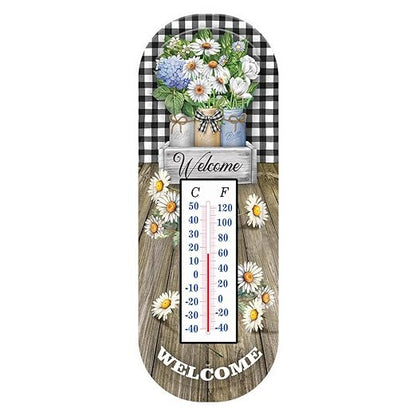 Briarwood Lane Crated Mason Jars Metal Thermometer