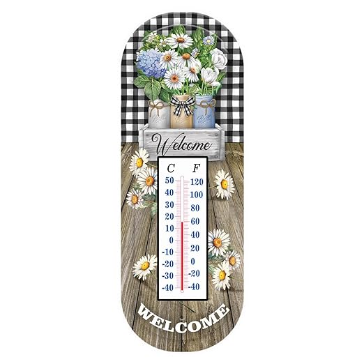 Briarwood Lane Crated Mason Jars Metal Thermometer
