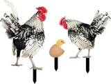 3Pcs Chicken Decorative Garden Stakes Yard Art Decor Outdoor Decoration Acrylic Ornaments Animal Stakes for Landscape Outside