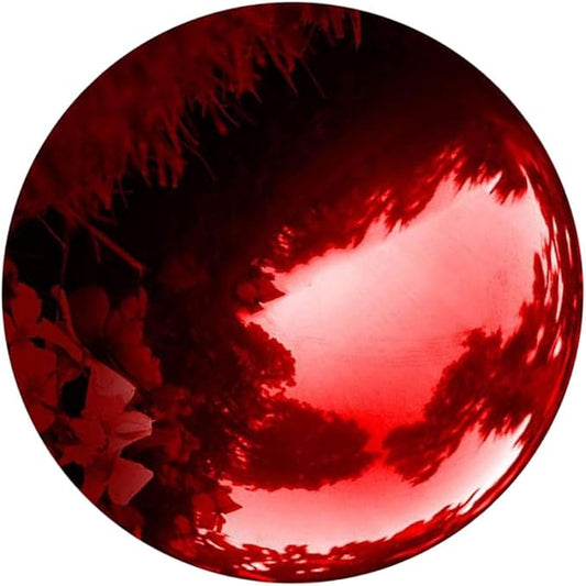 Outanaya Stainless Steel Garden Gazing Ball Polished Reflective Metal Sphere for Outdoor Decor 5.91-in Decorative Mirror Ball for Gardens and Patios