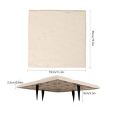 4Pcs Large Stepping Stones Outdoor Garden Walkway, Square Beige Durable Plastic Pavers for Patio, Pathway, and Landscaping, Weatherproof Stepping Stones with Ground Stakes for Easy Installation