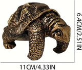Vintage Bronze Climbing Tortoise Statue Flower Pot and Vase Hugger Figurines Terrarium Planter Edge Decor Resin Art Patio Lawn Yard Ornaments Outdoor Fence Decorations